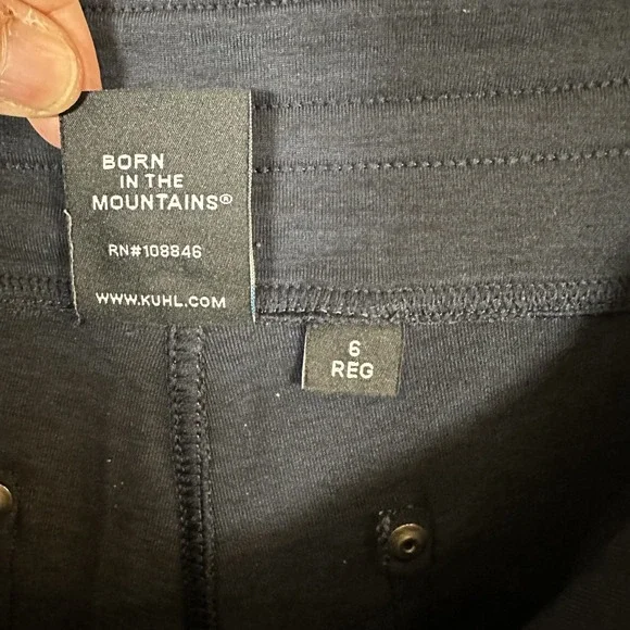 Kuhl Mova Pant S Womens 6 Navy Blue Stretch Athletic Pull On Hiking EUC Feminine - Picture 8 of 11